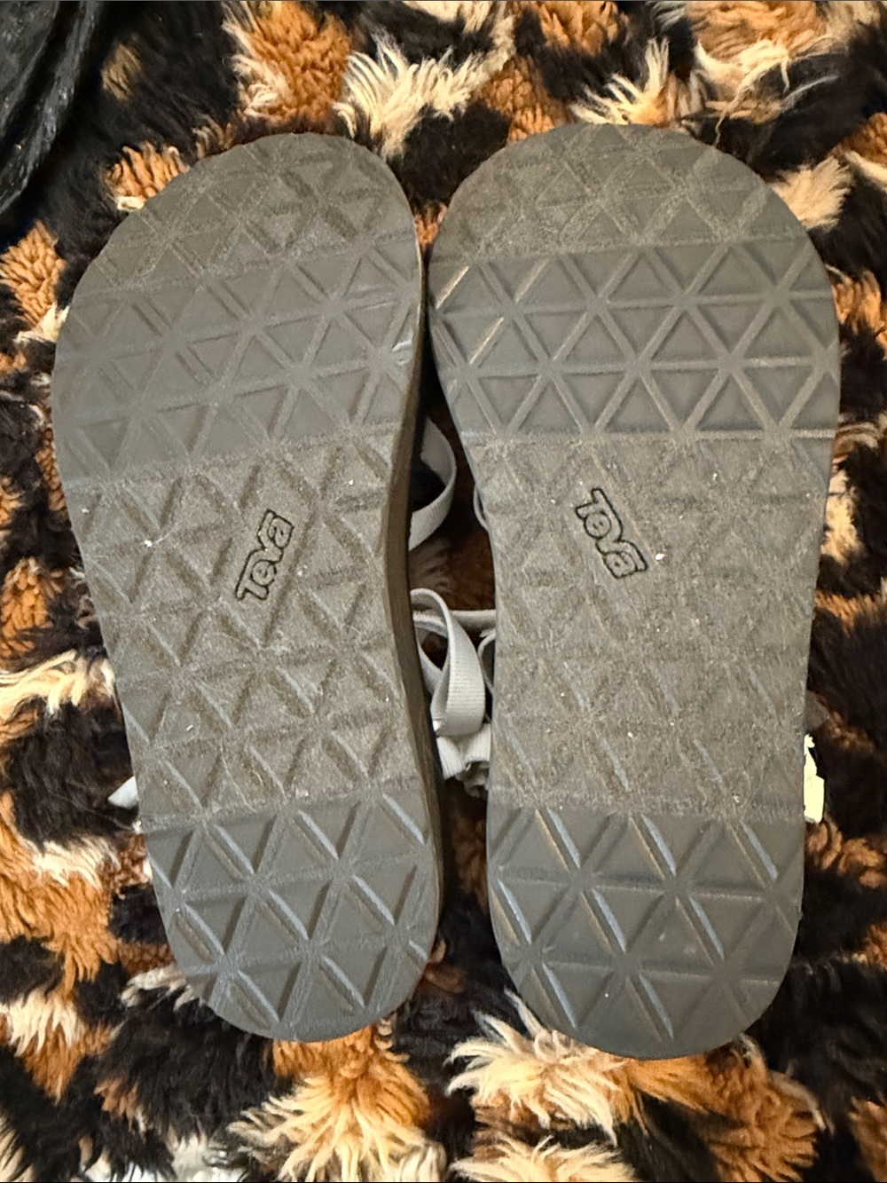 Teva Women's White Strap Sandals with Gray Footbed - Picture 5 of 5